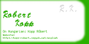 robert kopp business card