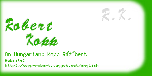 robert kopp business card